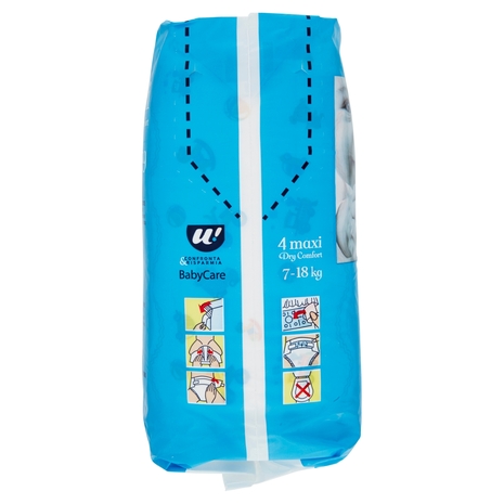 18 PANNOLINI BABY CARE MAXI DRY COMFORT 7-18 KG U! Confronta & Risparmia